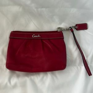 Red Coach wristlet